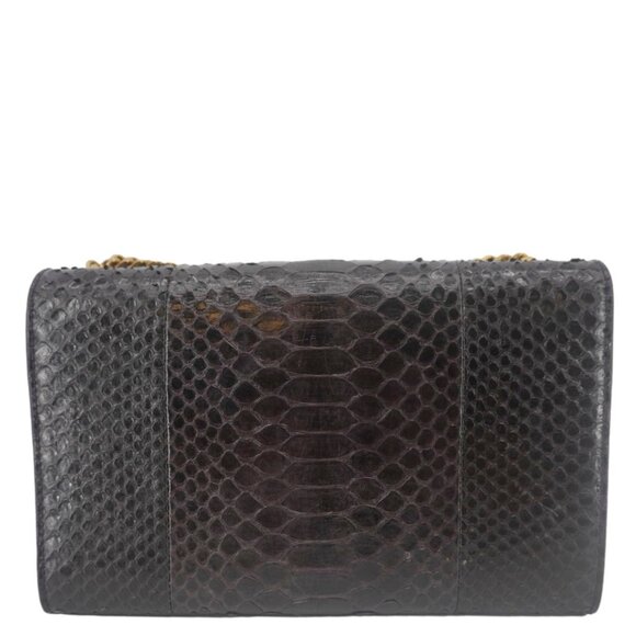 Yves Saint Laurent  Kate Python Leather Chain Crossbody Bag Black - Picture 4 of 16